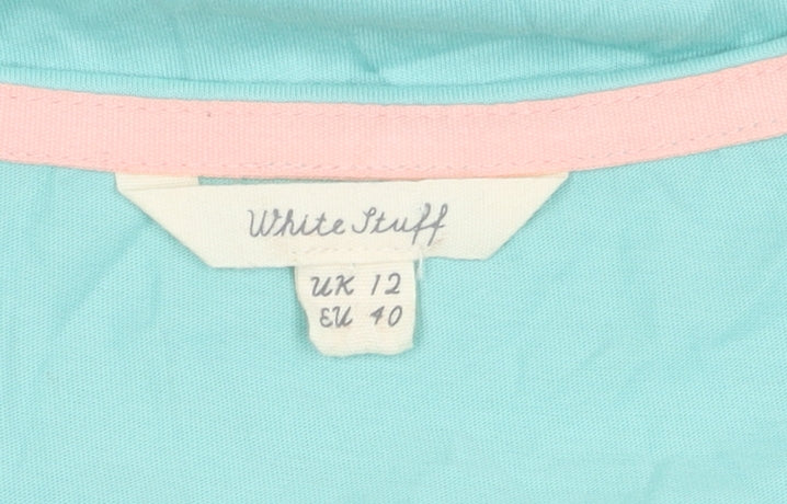 White Stuff Women's Blue Cotton Tank Top UK 12