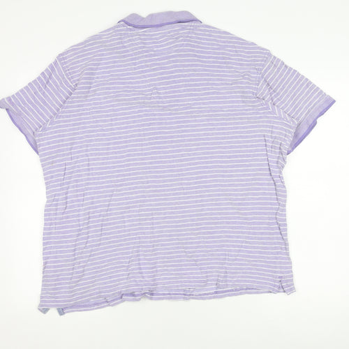 James Pringle Men's Purple Striped Polo Shirt XL