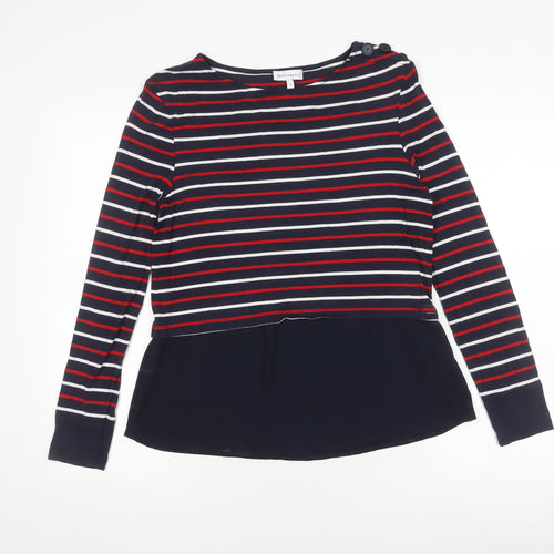 Warehouse Women's Multicoloured Striped Top, Size 12