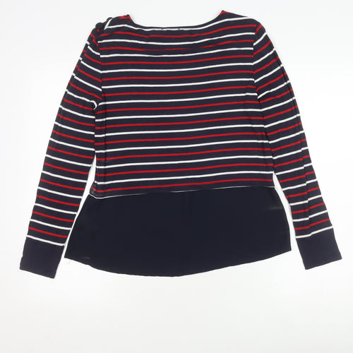 Warehouse Women's Multicoloured Striped Top, Size 12