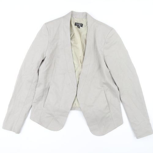 Topshop Beige Blazer for Women Size 16 Slim Fit