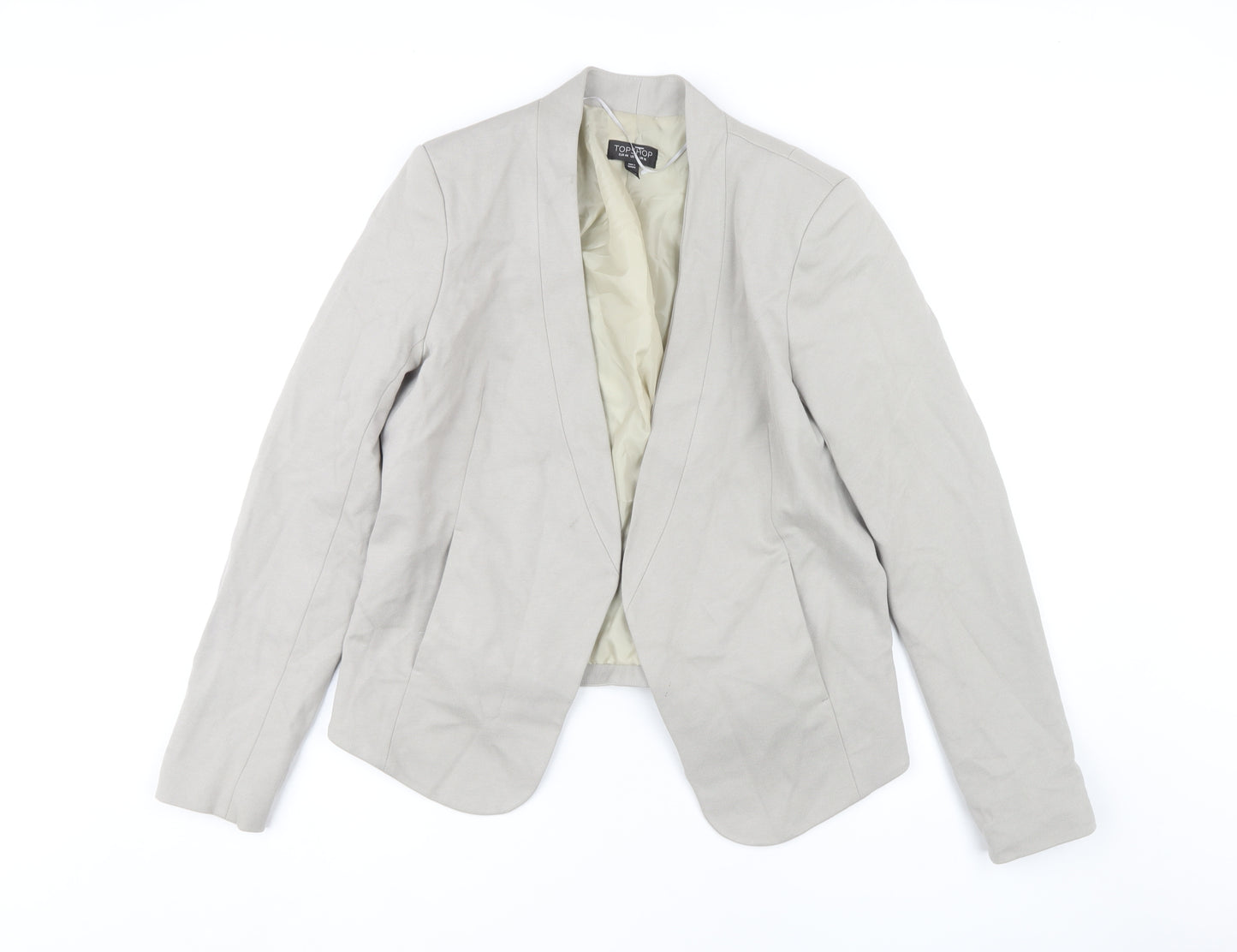 Topshop Beige Blazer for Women Size 16 Slim Fit