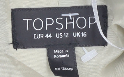 Topshop Beige Blazer for Women Size 16 Slim Fit