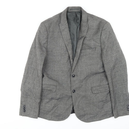 Marks and Spencer Men's Grey Blazer 44 Regular Fit