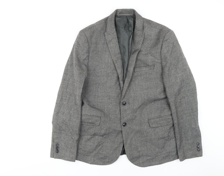 Marks and Spencer Men's Grey Blazer 44 Regular Fit