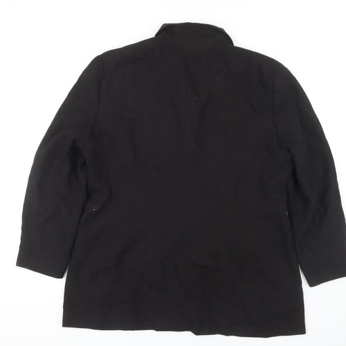 Diva Women's Black Buttoned Overcoat Size 18