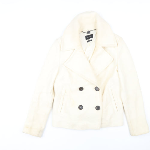 Marks and Spencer Ivory Pea Coat Women UK 10 Autumn/Winter