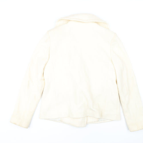 Marks and Spencer Ivory Pea Coat Women UK 10 Autumn/Winter