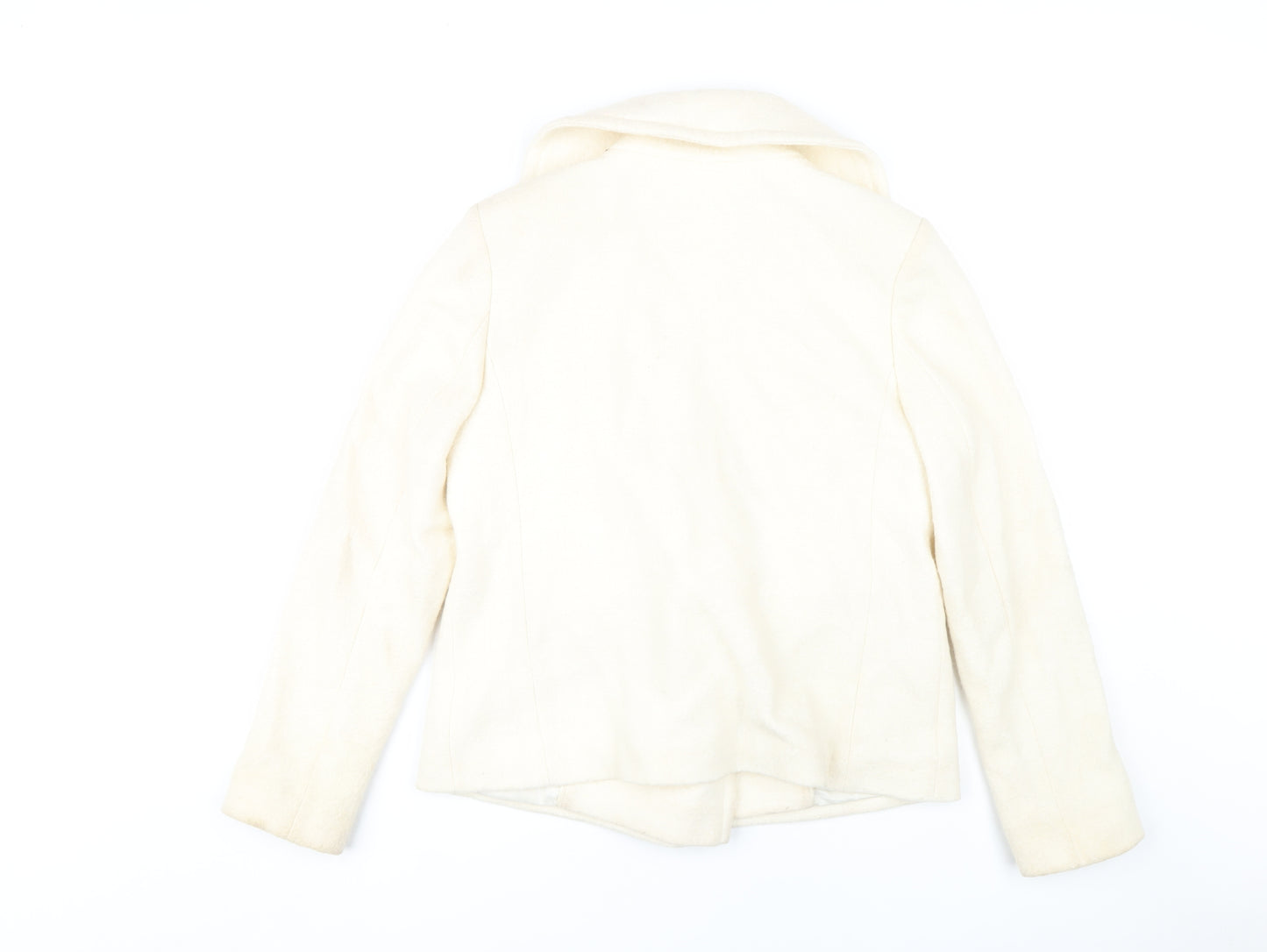 Marks and Spencer Ivory Pea Coat Women UK 10 Autumn/Winter