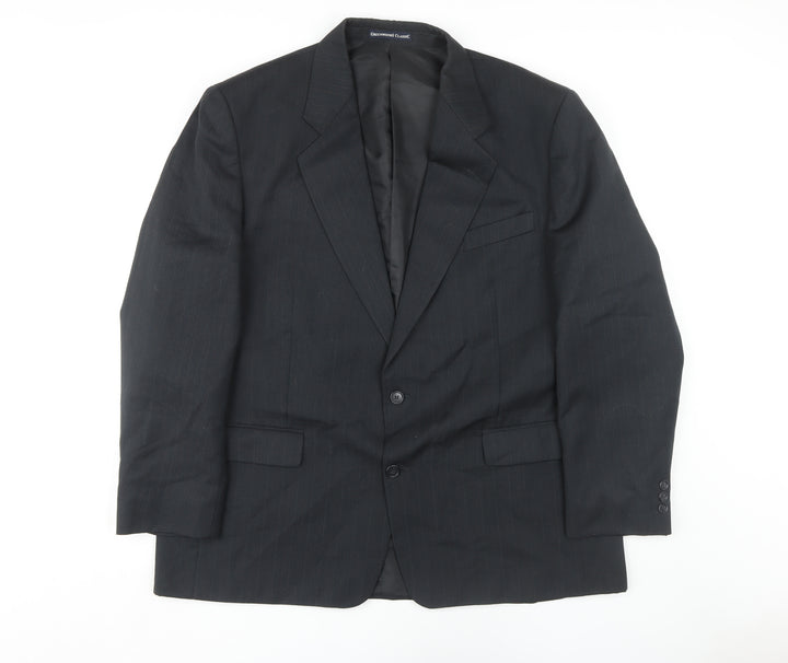 Greenwoods Classic Men's Black Blazer 46R Regular Fit