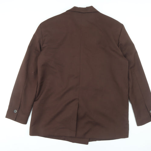 H&M Women’s Brown Double-Breasted Blazer Size 12