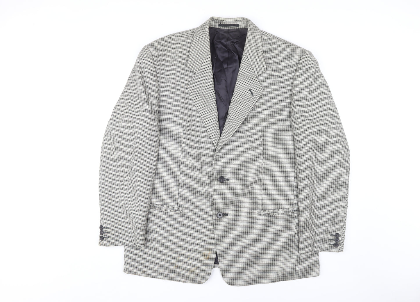 Debenhams Men's Grey Check Blazer 42R Wool