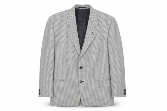 Front view of Debenhams Men's Grey Check Blazer 42R Wool