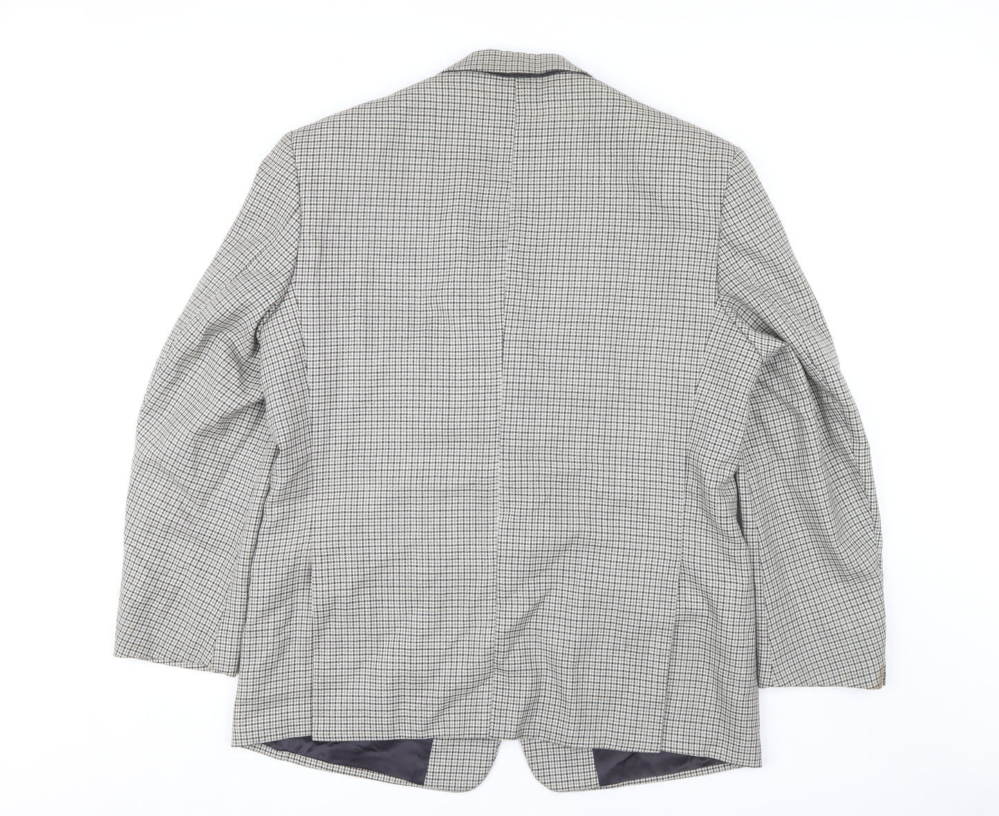 Debenhams Men's Grey Check Blazer 42R Wool