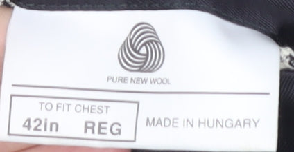 Debenhams Men's Grey Check Blazer 42R Wool