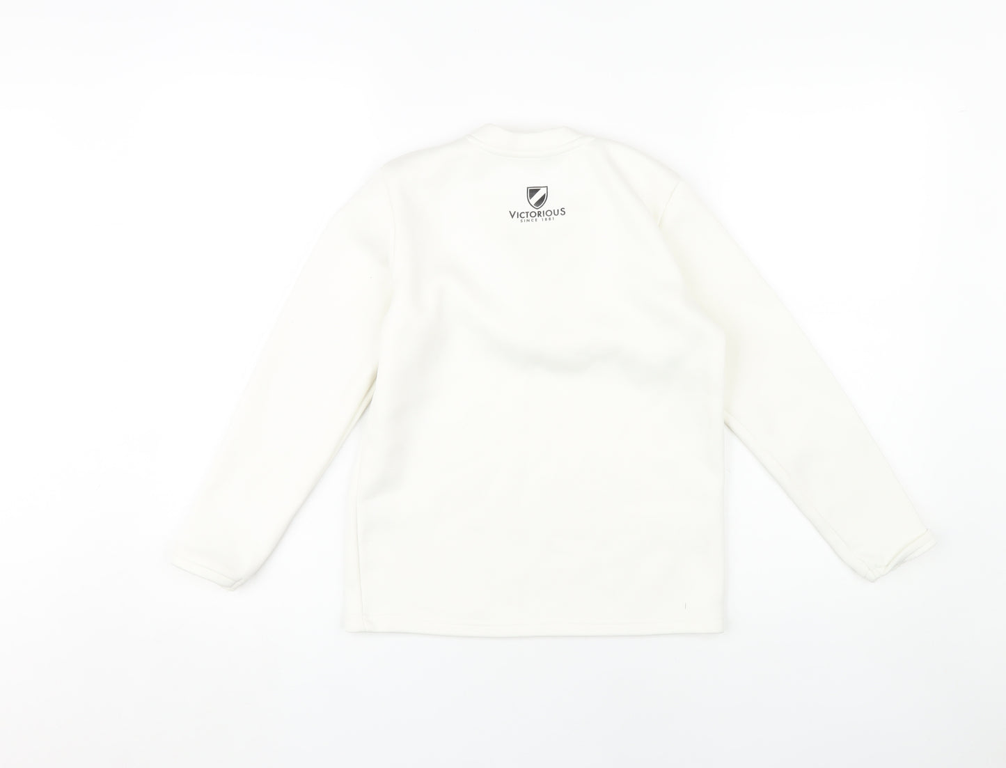 Slazenger Boys Long Sleeve White Pullover 7-8 Years