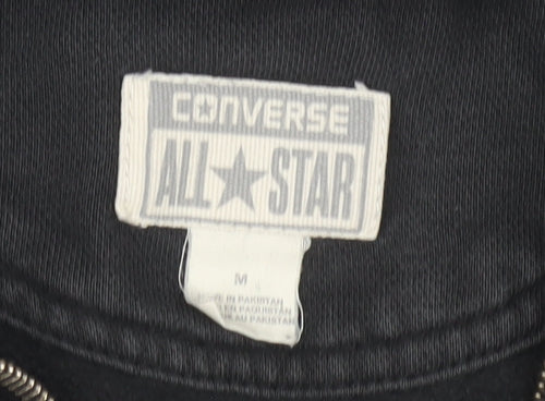 Converse Unisex Black Medium Full Zip Hoodie