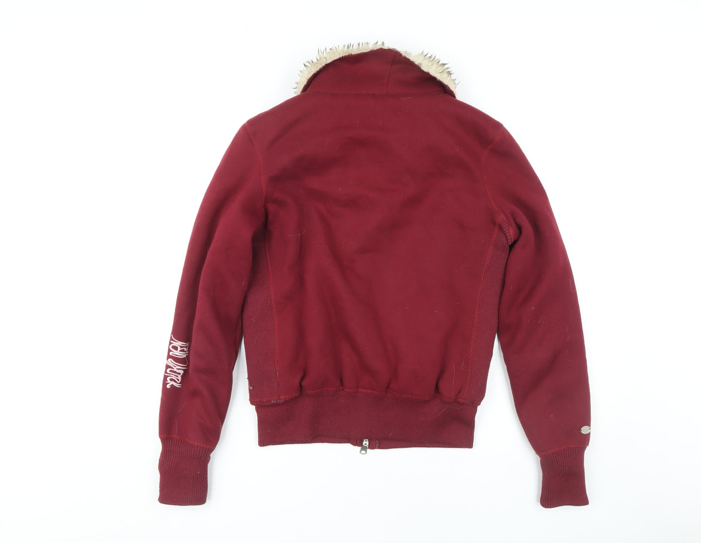 Abercrombie & Fitch Women's Red Hoodie, M, Full Zip, Casual