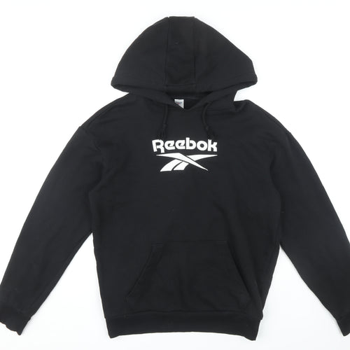 Reebok Men's Black S Pullover Hoodie with Logo