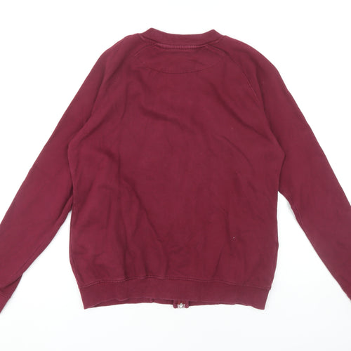 Neutral Unisex Red Full Zip Sweatshirt, Size S
