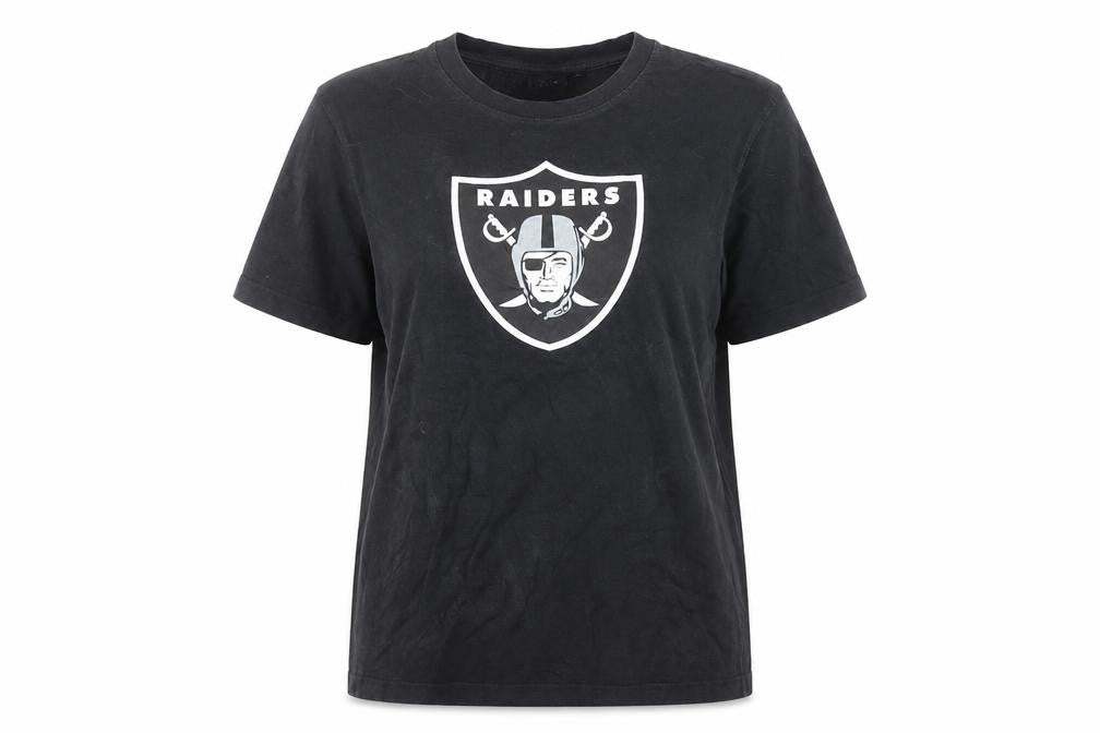 Front view of NFL Team Apparel Black T-Shirt L unisex adults