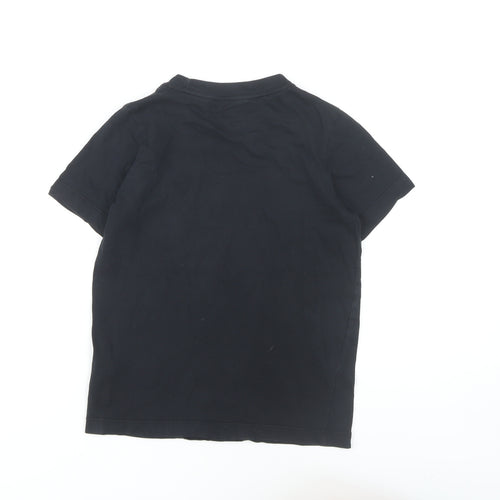 Nike Boys Black T-Shirt S Logo Crew Neck Basic