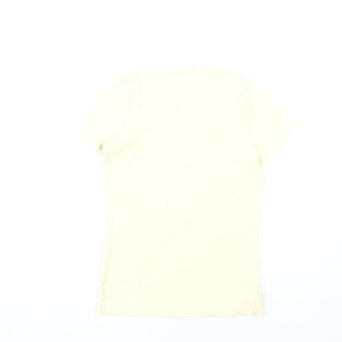 Laura Ashley Women's Yellow Scoop Neck T-Shirt Size 12