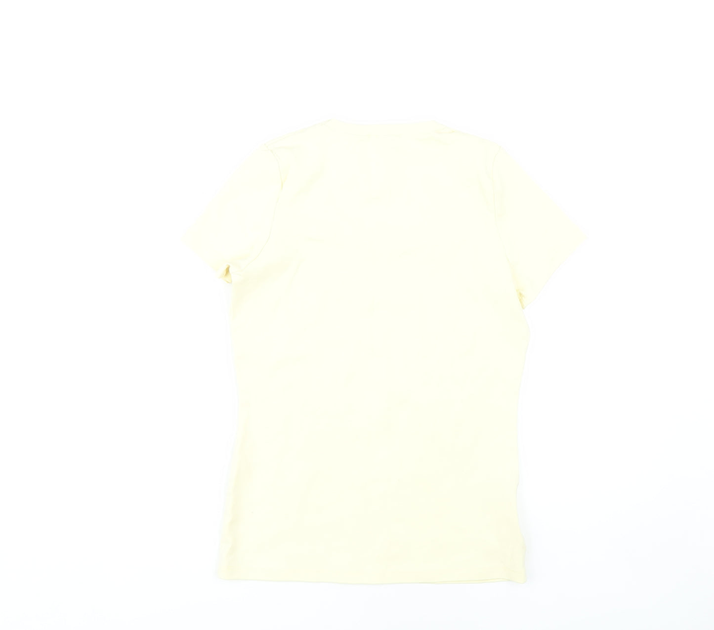 Laura Ashley Women's Yellow Scoop Neck T-Shirt Size 12