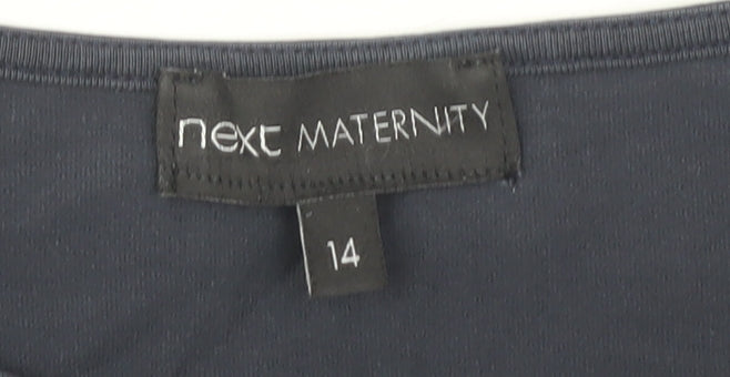 Next Maternity Blue Top with 3/4 Sleeves, UK 14