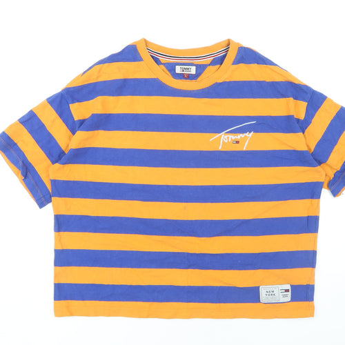 Tommy Jeans Unisex Multicoloured Striped T-Shirt, L