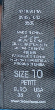 Debenhams Women's Blue Petite Blouse, Size 10