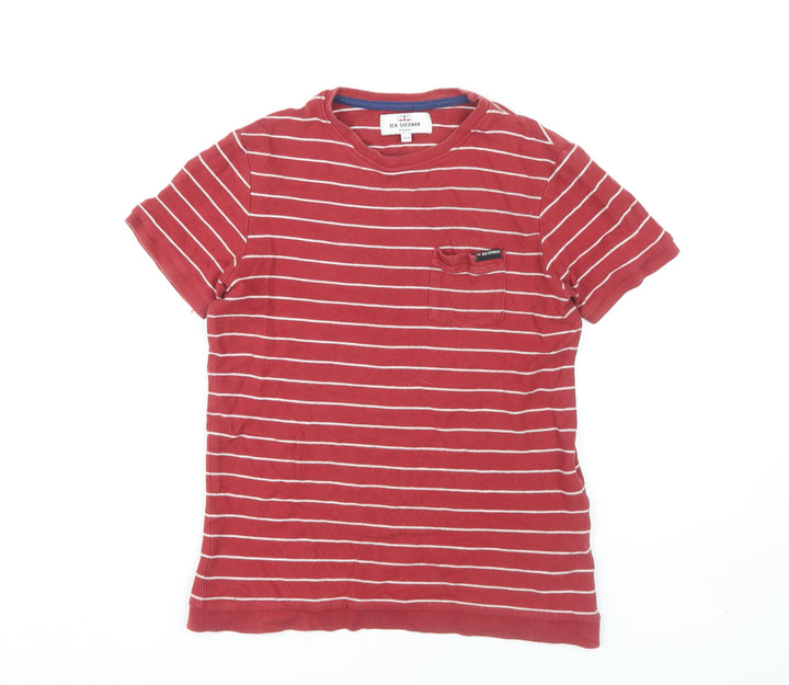 Ben Sherman Boys Red Striped T-Shirt, Size 14-15 Years