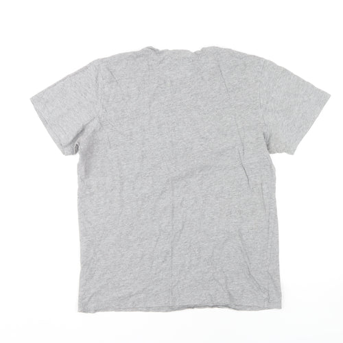 Jack & Jones Men's Grey Graphic Print T-Shirt, M