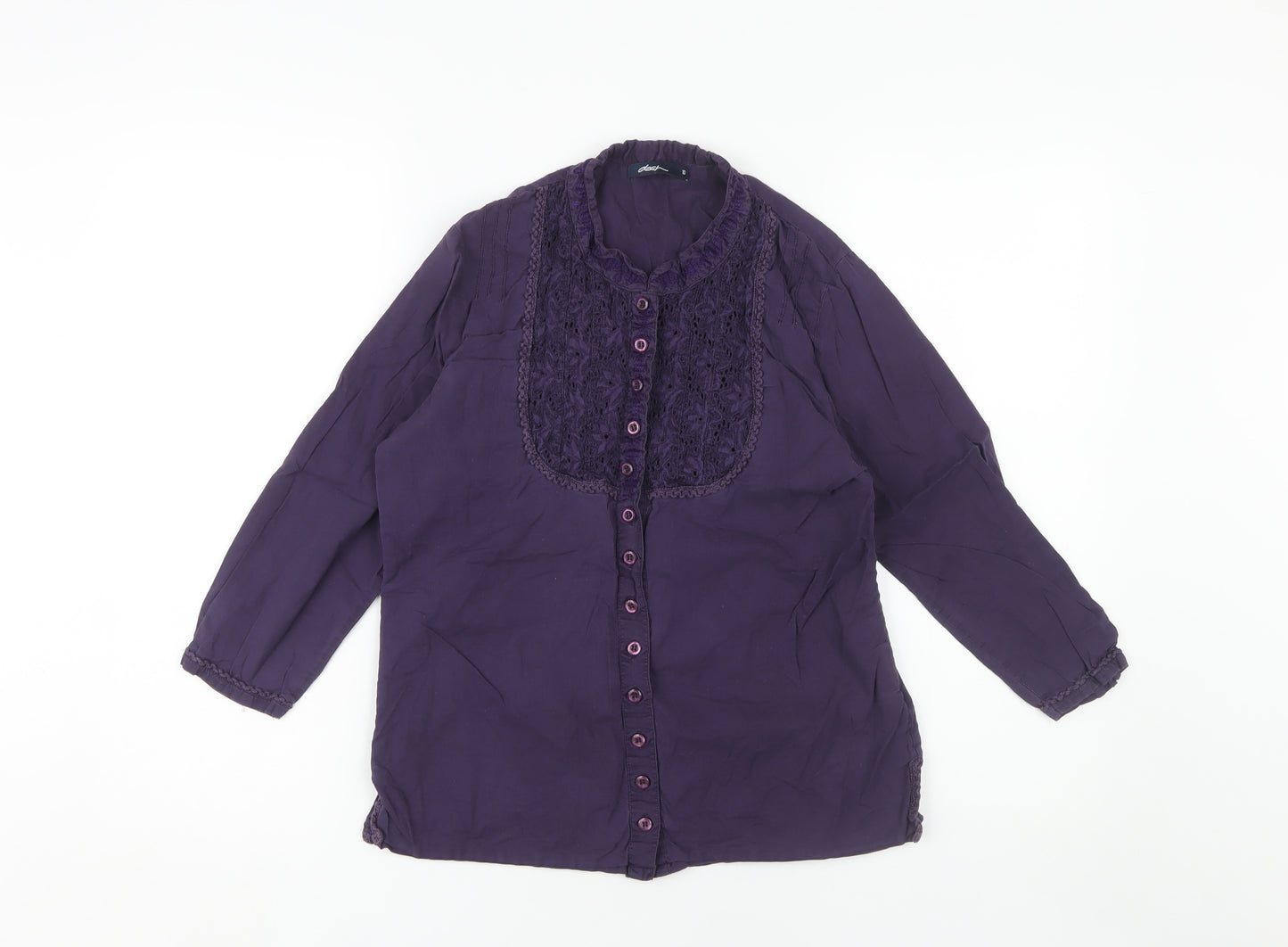 Dash Women's Purple Long Sleeve Blouse - Size 10