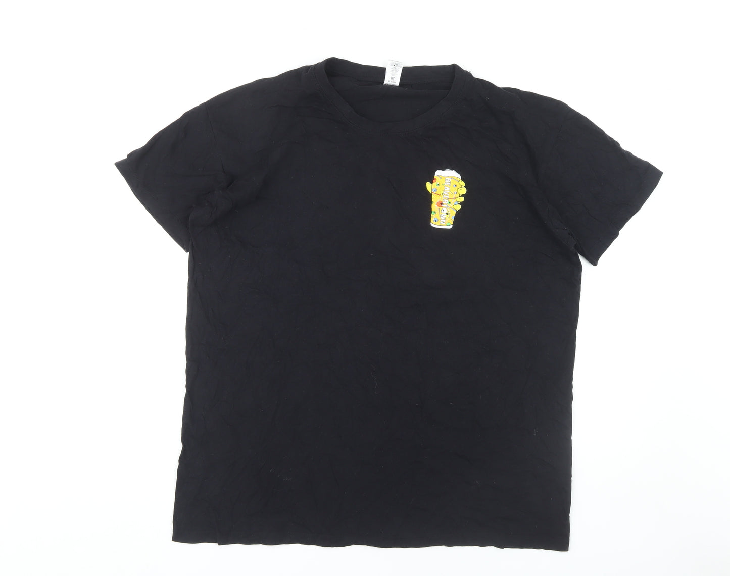 Beavertown Men's Black Cotton Graphic Tee, L, Beer Theme