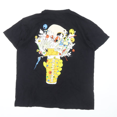 Beavertown Men's Black Cotton Graphic Tee, L, Beer Theme