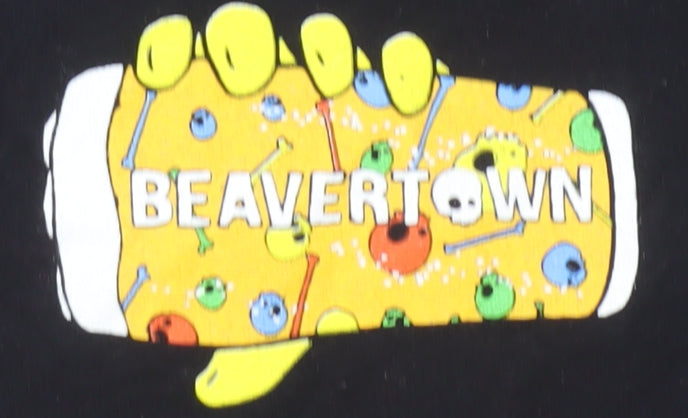 Beavertown Men's Black Cotton Graphic Tee, L, Beer Theme