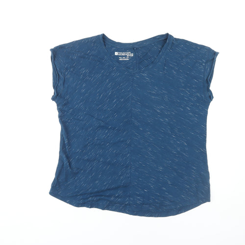 Mountain Warehouse Women's Blue V-Neck T-Shirt Size 16