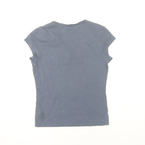 Pineapple Women's Blue T-Shirt Size 14 Crew Neck
