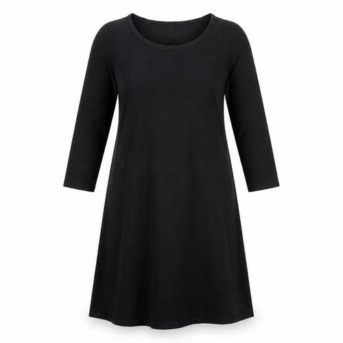 GAP Women's Black Dress, Size S, 3/4 Sleeve, Scoop Neck