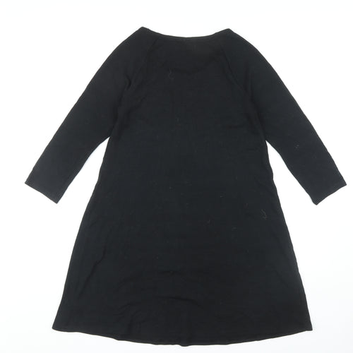 GAP Women's Black Dress, Size S, 3/4 Sleeve, Scoop Neck
