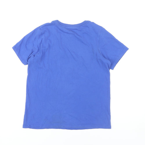 Nike Boys Blue T-Shirt S Sporty Graphic Regular Fit
