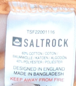 Saltrock Women's Orange T-Shirt Size 12 Crew Neck Summer