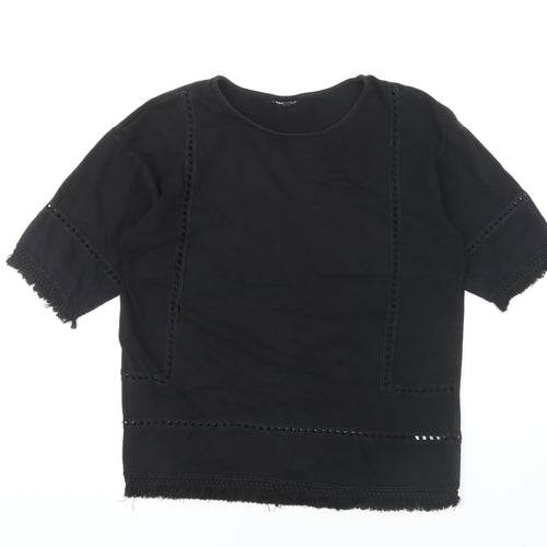 Warehouse Women's Black T-Shirt Size 10