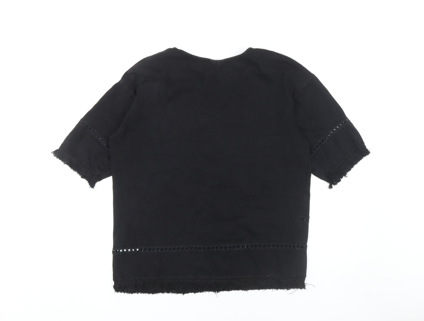 Warehouse Women's Black T-Shirt Size 10