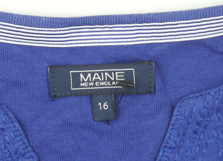 Maine New England Women's Blue Top Size 16
