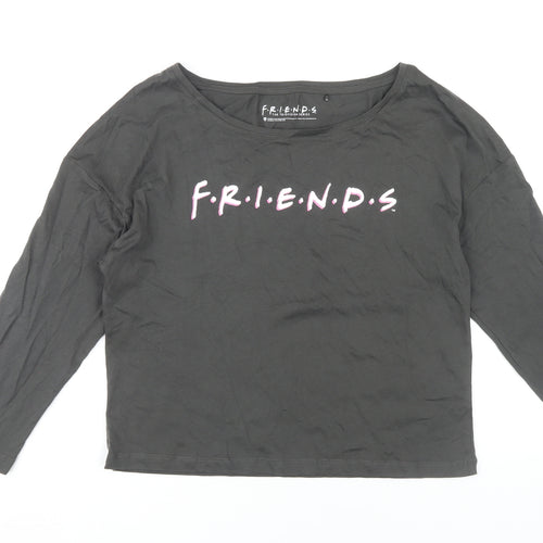 FRIENDS Women's Black T-Shirt Size 8-10 Long Sleeve