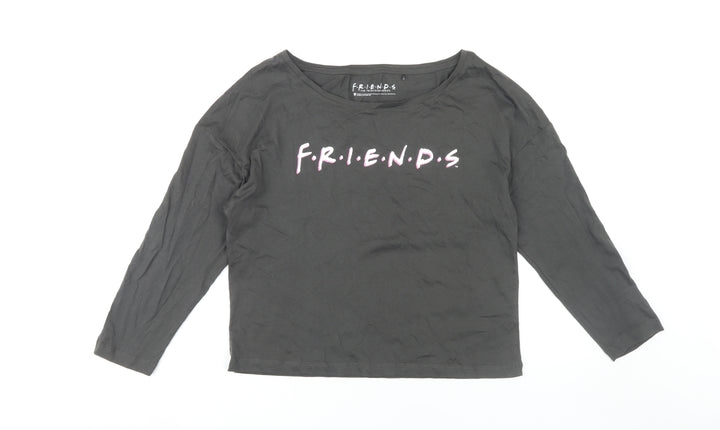 FRIENDS Women's Black T-Shirt Size 8-10 Long Sleeve