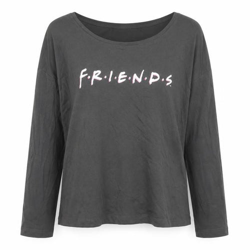 FRIENDS Women's Black T-Shirt Size 8-10 Long Sleeve