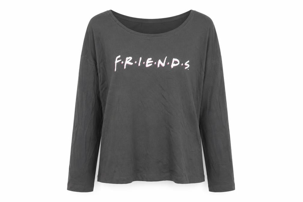 FRIENDS Women's Black T-Shirt Size 8-10 Long Sleeve
